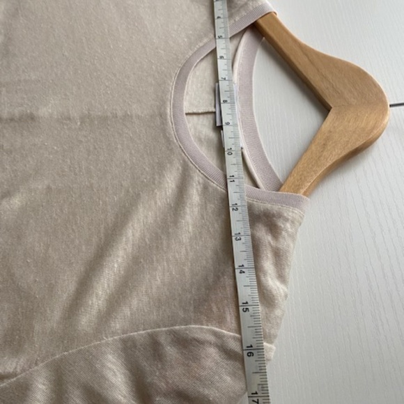 PER SE by Carlisle Women Linen Tunic Asymmetrical Sheer Hem Size 12 - Picture 11 of 12